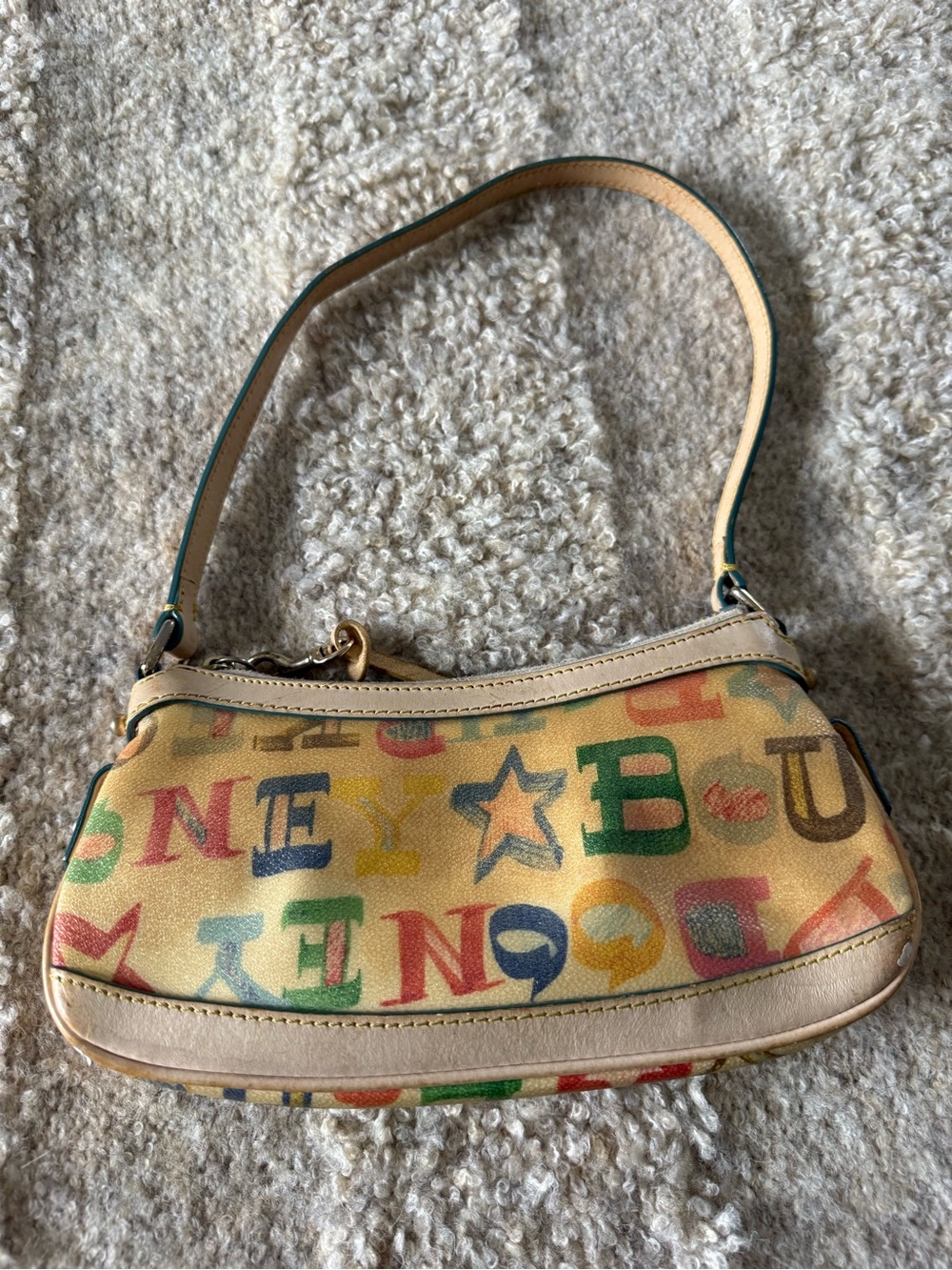 Vintage Dooney & Bourke Doodle/Crayon mini shoulder bag